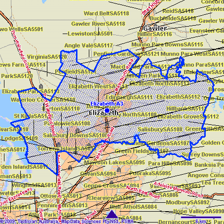 Elizabeth A3 Map